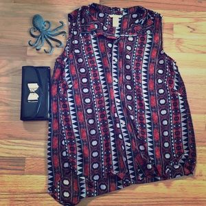 Colorful print H&M button down